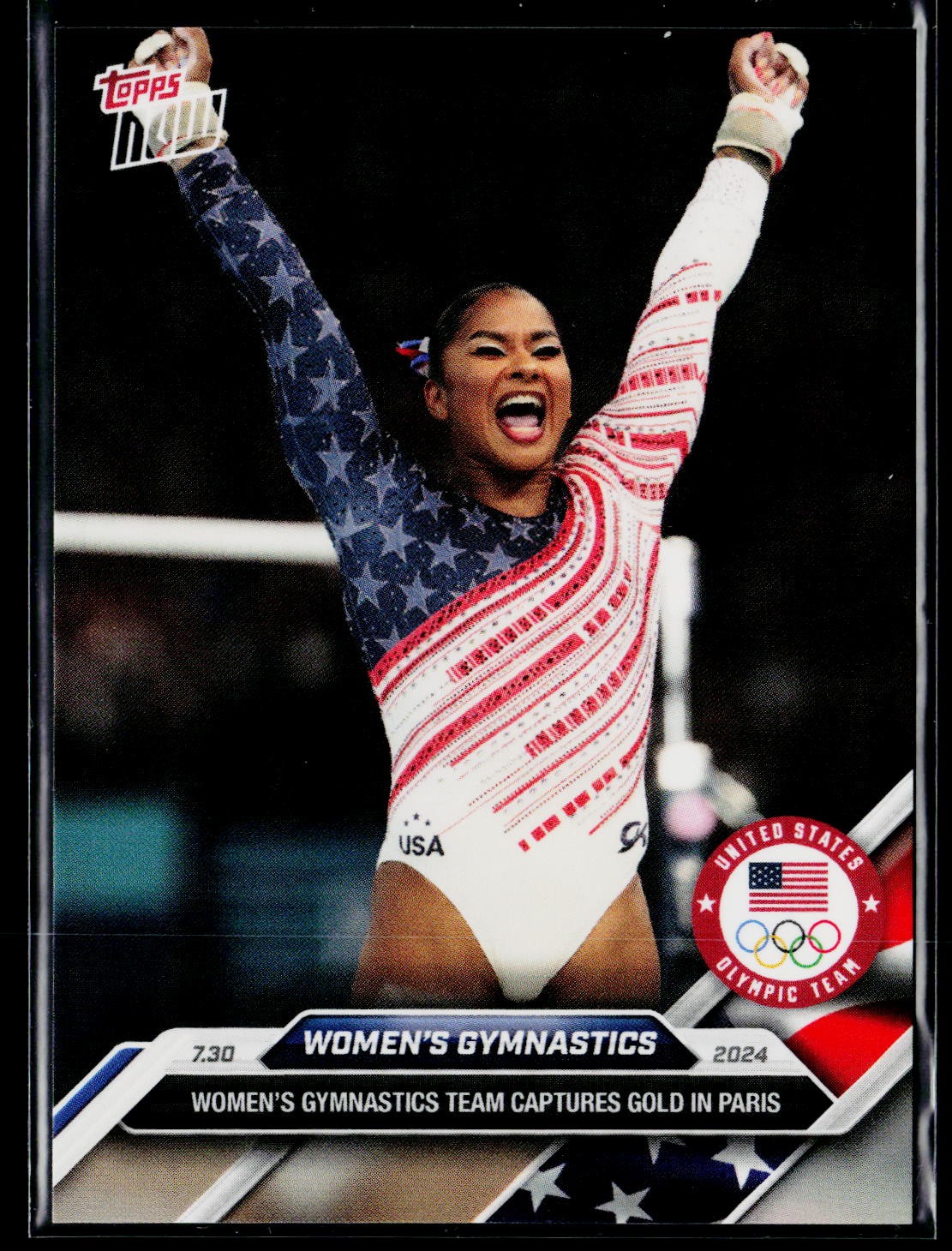 Women’s Gymnastics Captures Gold 2024 Topps Now Olympic Games #8 Jordan Chiles