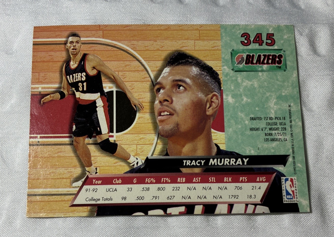 1992-93 Fleer Ultra – Rookie Tracy Murray #345 (RC)