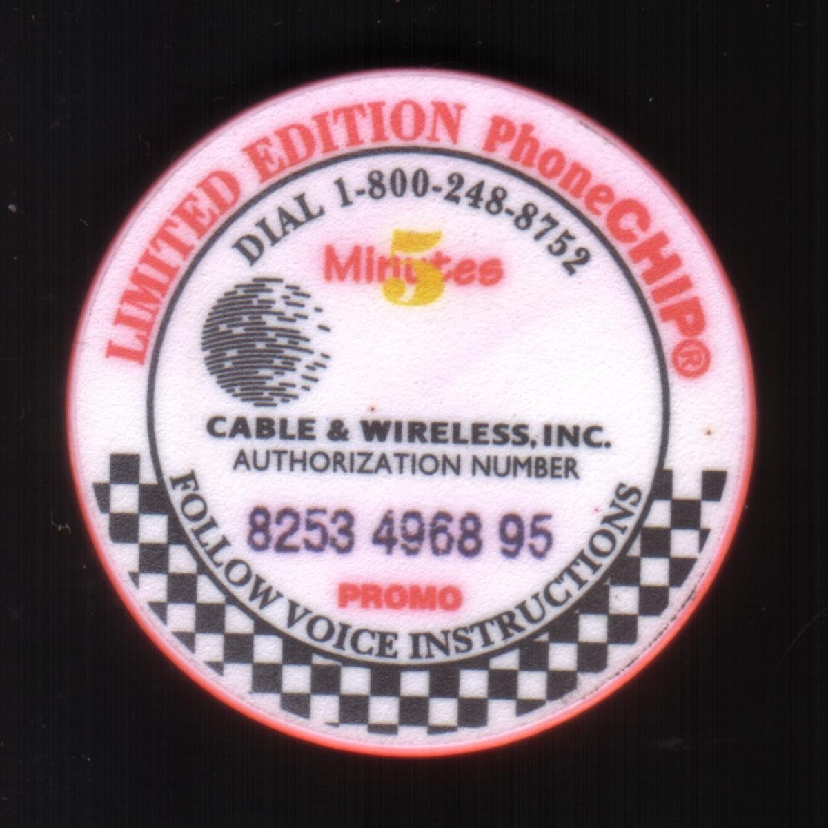 5m PhoneCHIP TeleCHIP: Texaco Havoline Racing Logo PROMO Phone Card