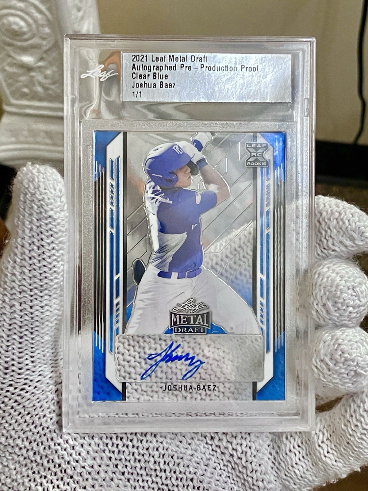 Joshua Baez 1/1 Auto 2021 Leaf St. Louis Cardinals Cristo Rey Boston Knights RC