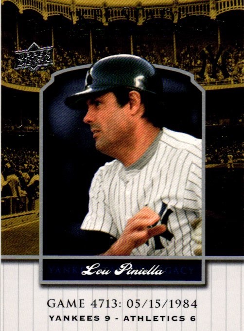 2008 Upper Deck Multi-Product Yankee Stadium Legacy Lou Piniella #YSL4713.