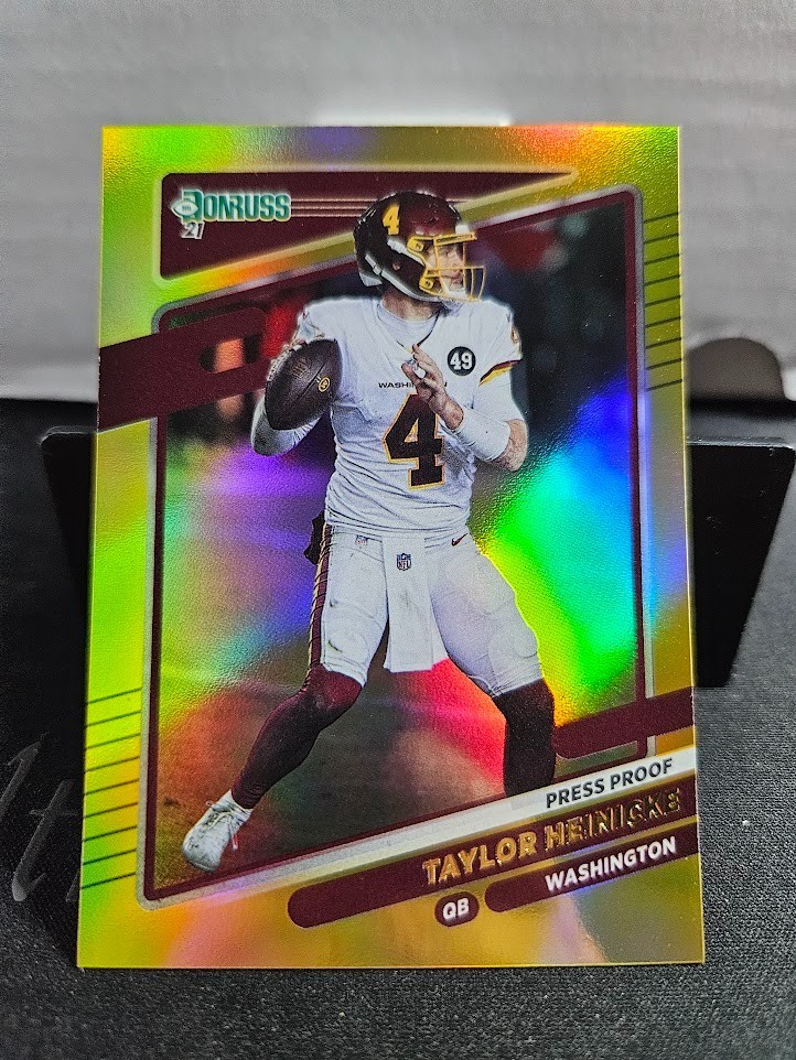 2021 Donruss Football Premium Gold Press Proof #3 Taylor Heinicke Washington