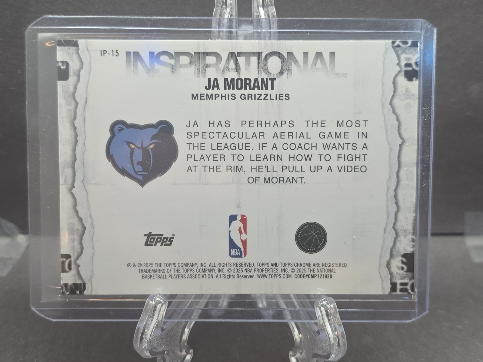 2025-26 Topps Chrome Ja Morant Inspirational Teal Refractor #/299 Grizzlies