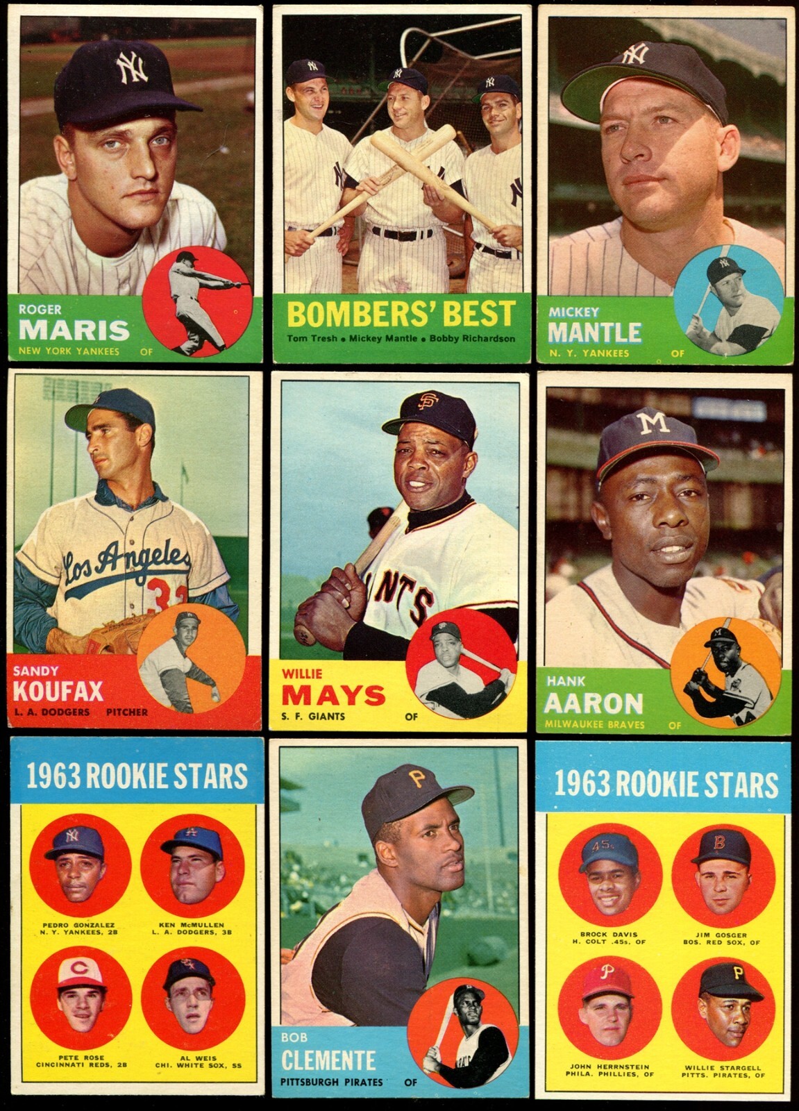 1963 Topps Baseball 251 to 576 -Complete Your Set -PRICING BASED ON CONDITION