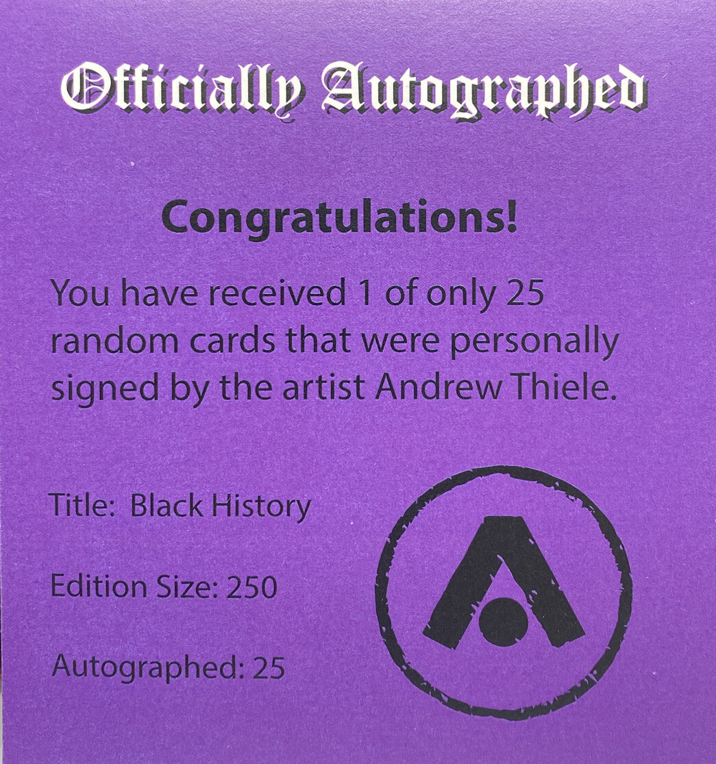 PROJECT 2020 BLACK HISTORY HERITAGE FOIL /25 AUTO ANDREW THIELE Jackie Robinson