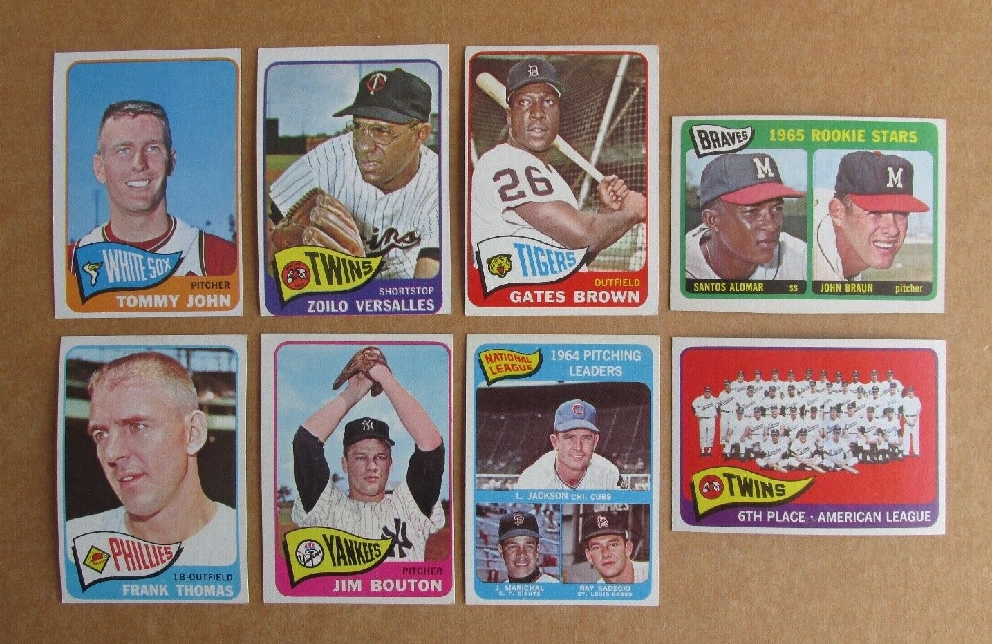 1965 TOPPS BASEBALL CARD SINGLES COMPLETE YOUR SET #1-300 UPDATED 1/11