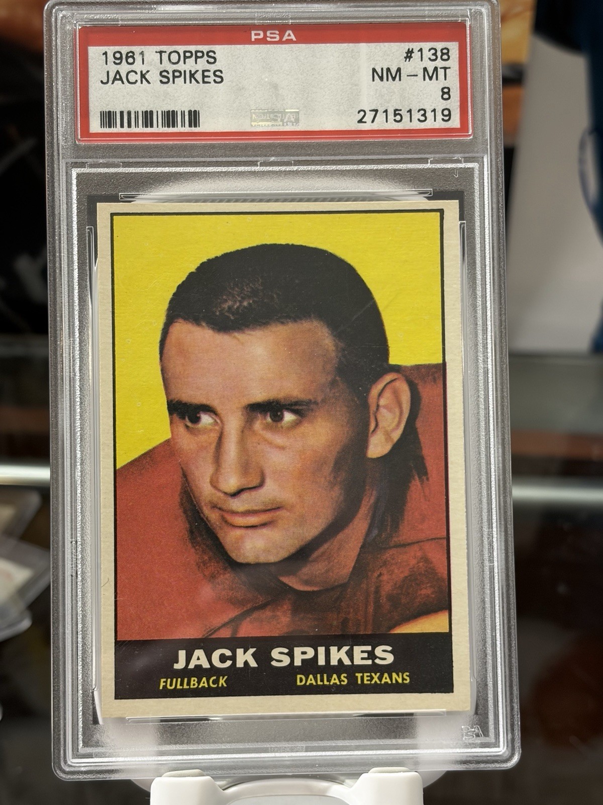 1961 Topps Jack Spikes #138 PSA 8