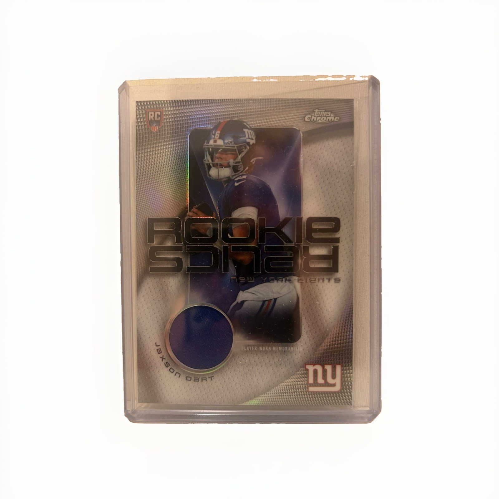 Topps Chrome Football 2025 Jaxson Dart Rookie Swatch Relic #RR-JD Giants