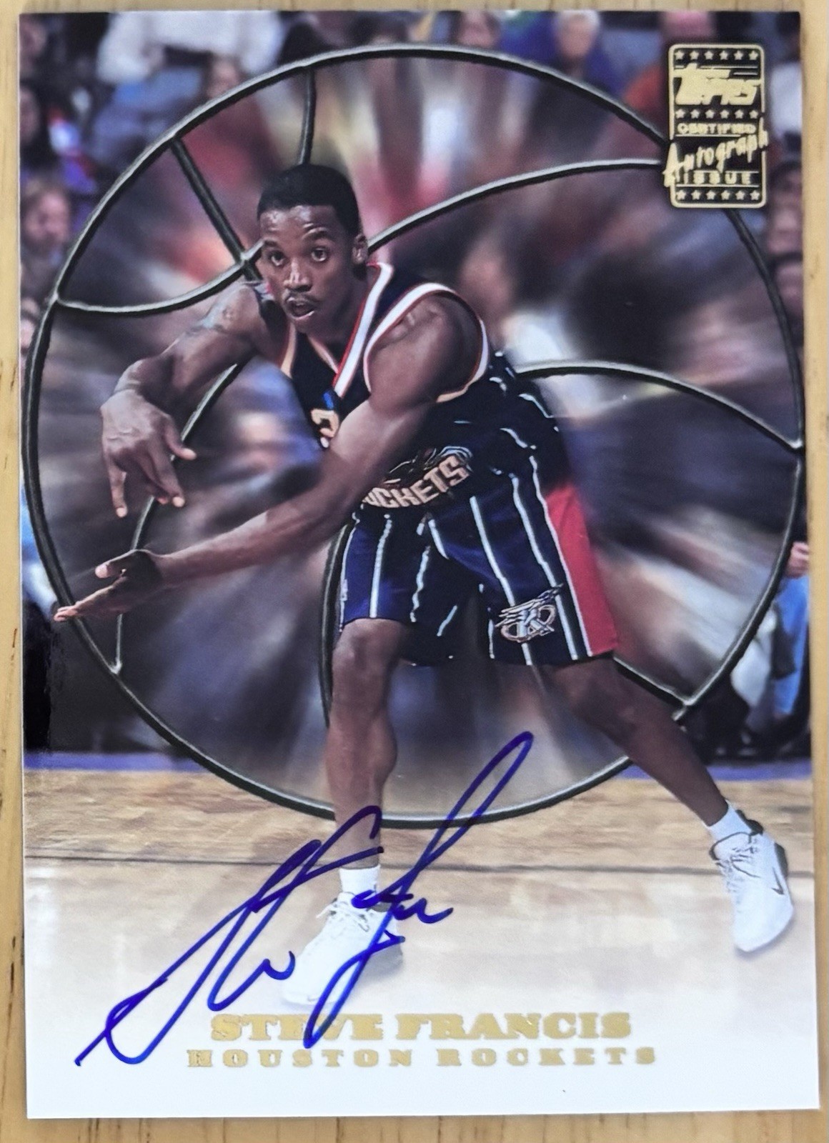 1999-00 Topps Certified Autographs Steve Francis Rookie RC On Card Auto #SF