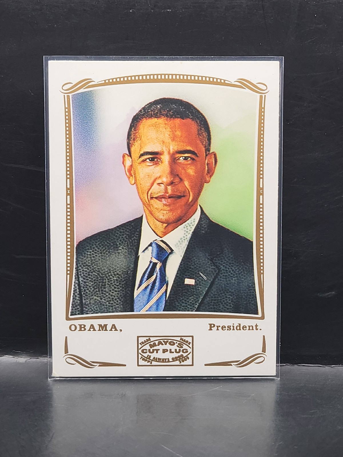 2009 Topps Mayo – Barack Obama Cut Plug #205 President *READ*