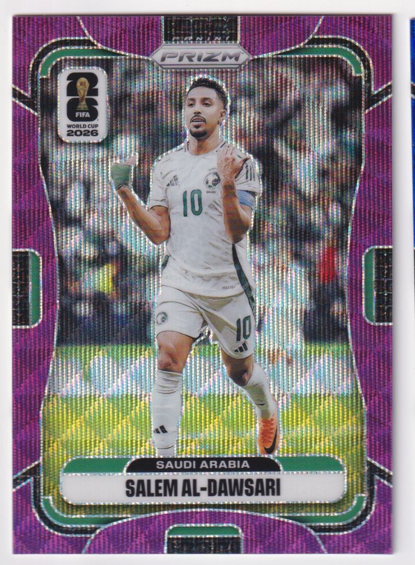 2026 Panini Prizm FIFA Purple Wave 17/95 Salem Al-Dawsari 17/95 Saudi Arabia