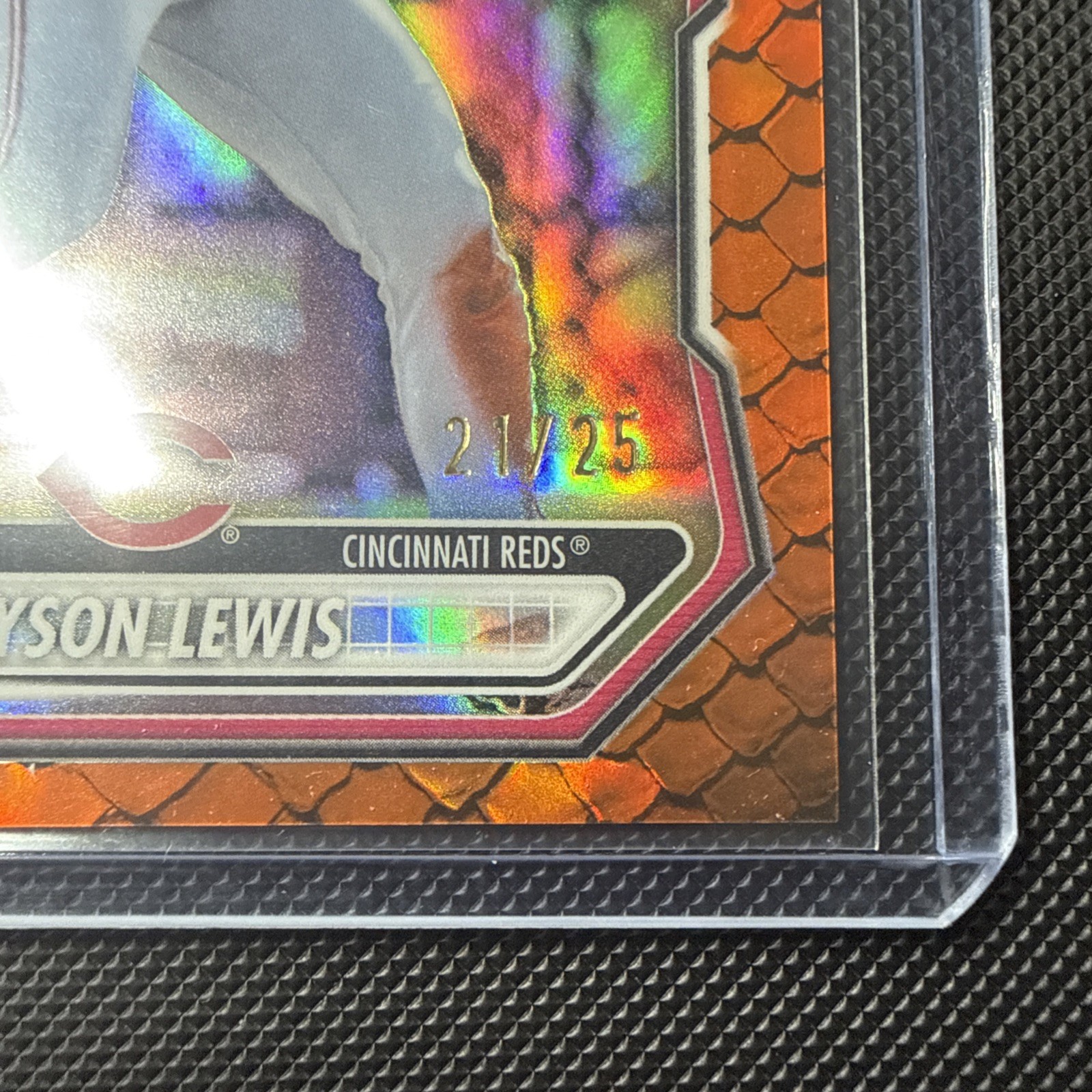 2026 Bowman Chrome Tyson Lewis /25 Orange Reptilian Refractor #BCP-5