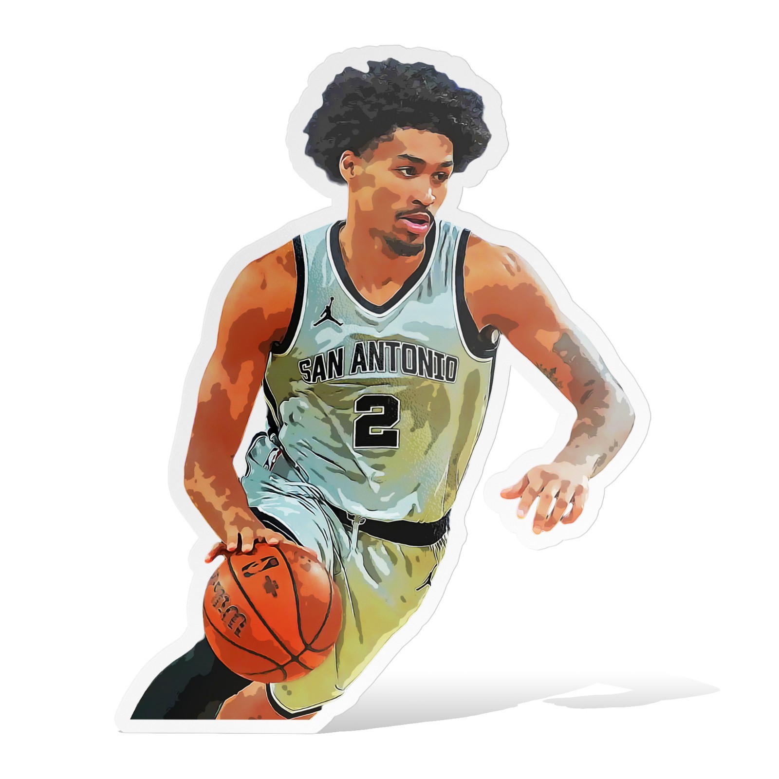 Dylan Harper San Antonio Spurs Basketball Sticker Decal–Glossy