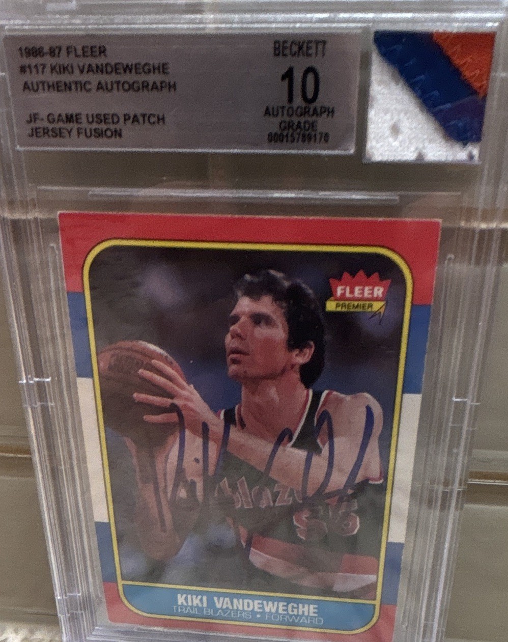 Fleer 1986-87 Kiki Vandeweghe #117 Portland Trail Blazers Basketball Card