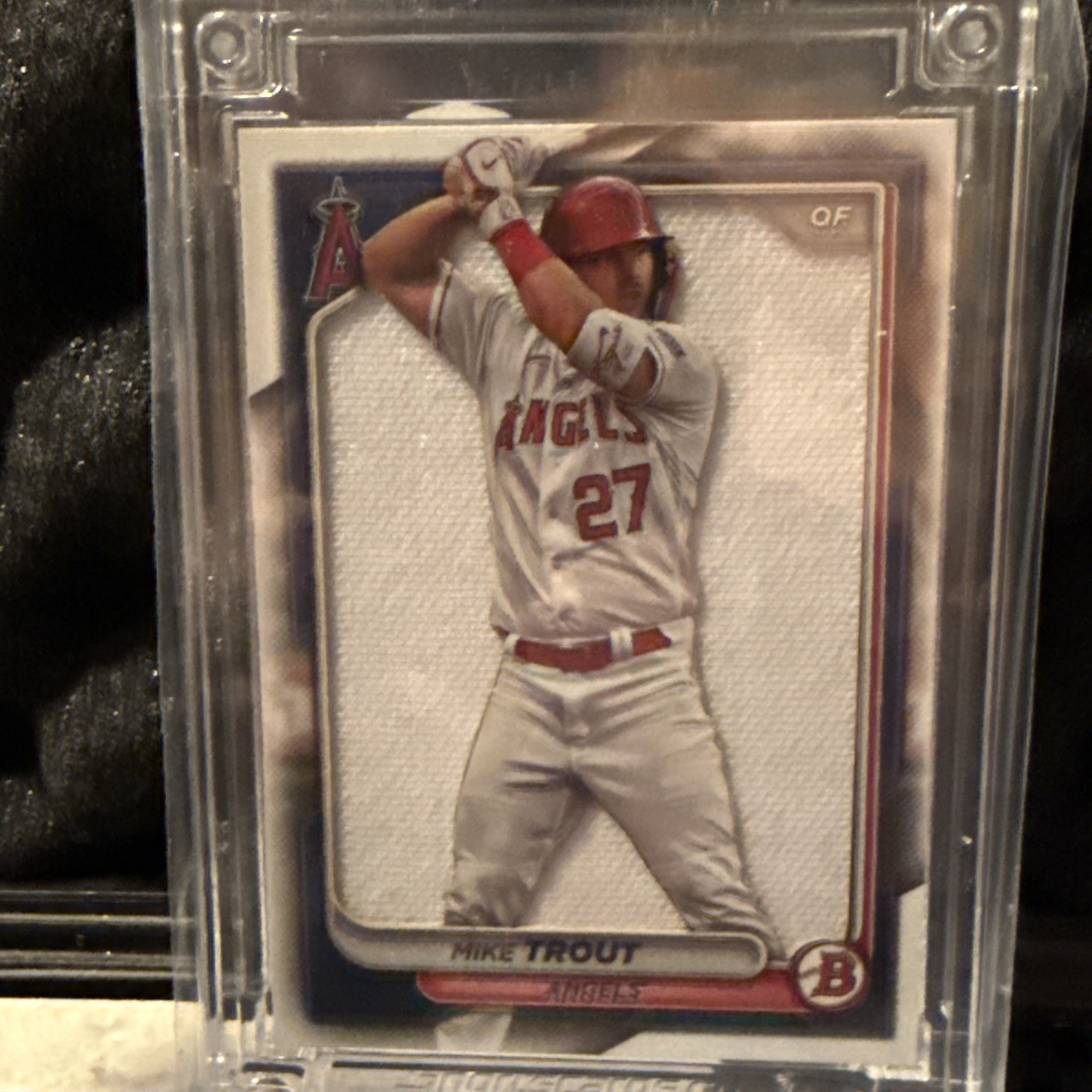 🔥🔥Mike Trout Pro Fusion Game Worn Pants Swatch 10/50 Jersey Fusion🔥Case Hit