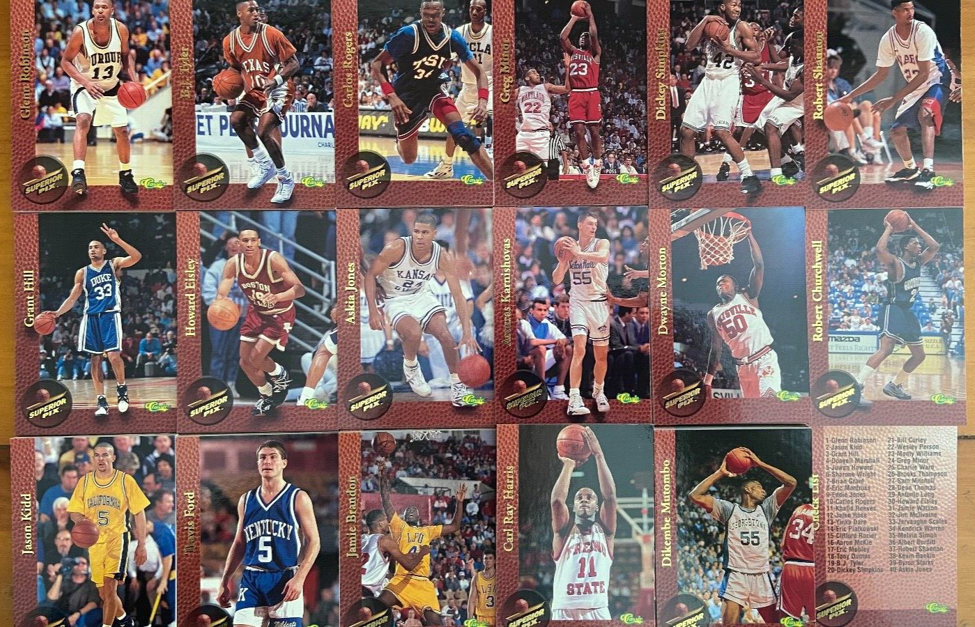 UP TO 80% OFF 1995 CLASSIC SUPERIOR PIX Basketball Cards #1-80 SEE DESCRIPTION
