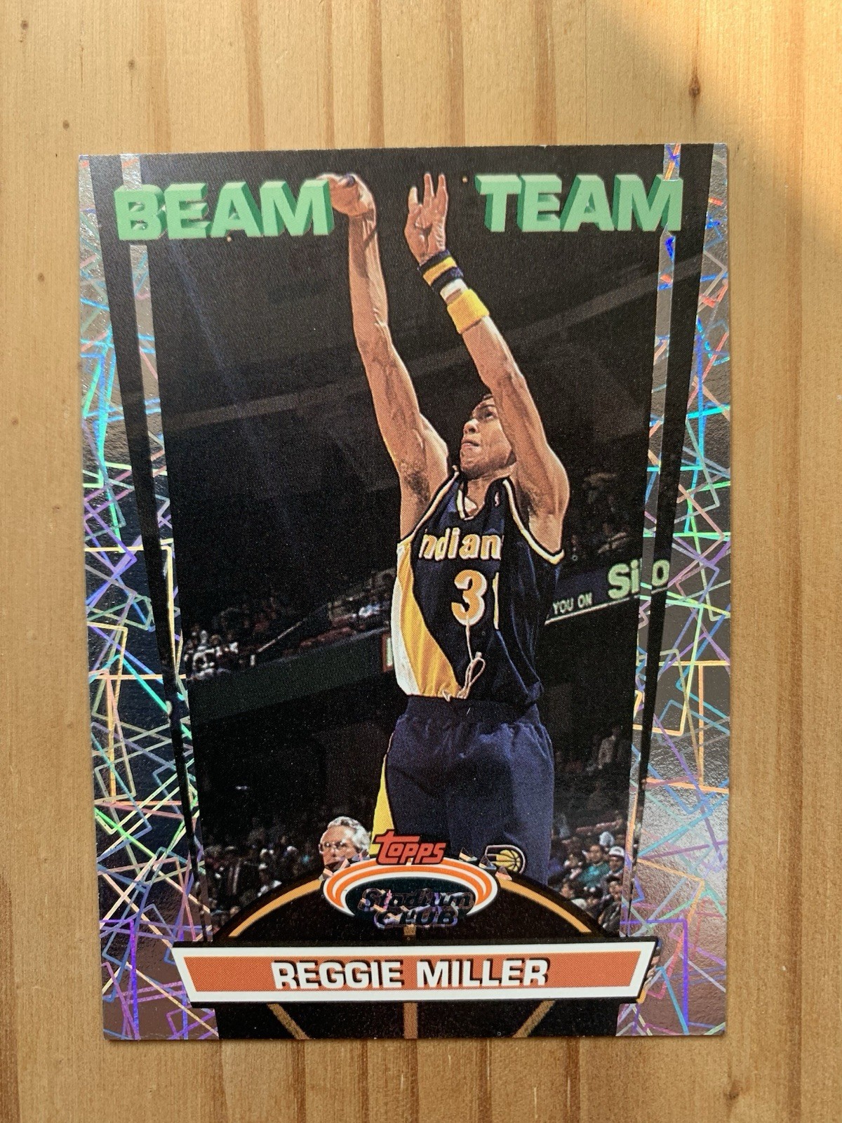 1992-93 Topps Stadium Club Reggie Miller Beam Team #7 Pacers HOF