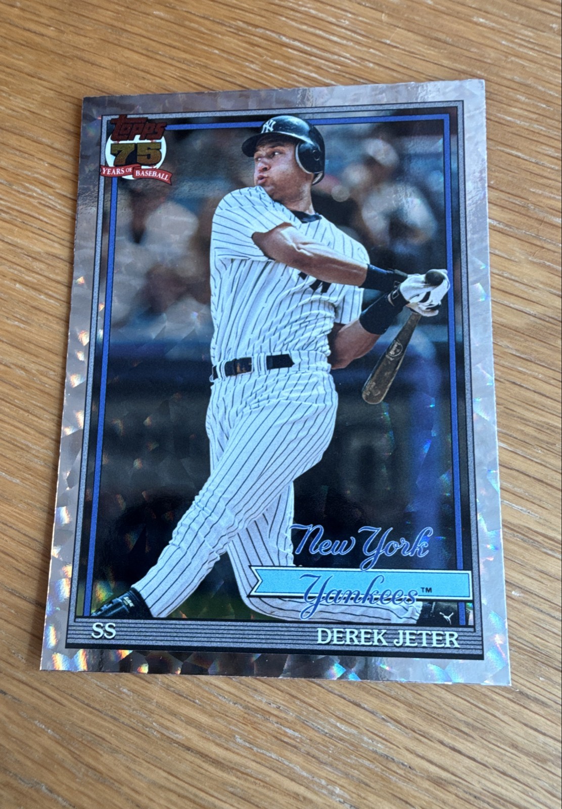 2026 Topps Series 1 – 1991 Topps Baseball Derek Jeter #T91-30 Crackle Foilboard