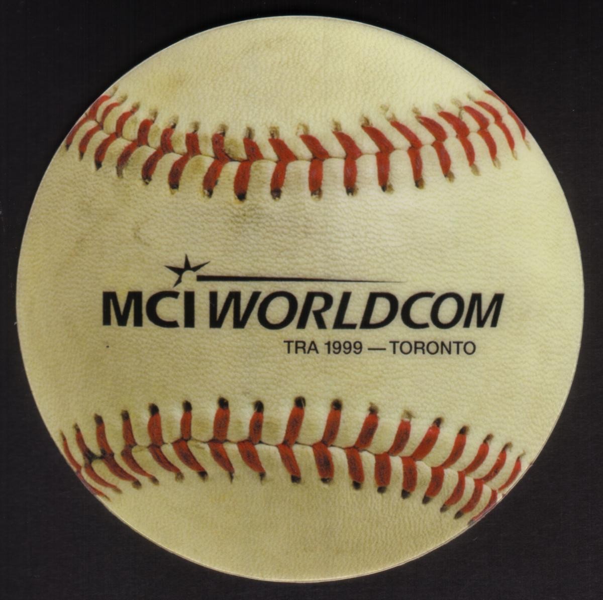 30m Promo Die-Cut Round Large (Flat) Baseball TRA Show 1999 Toronto Phone Card