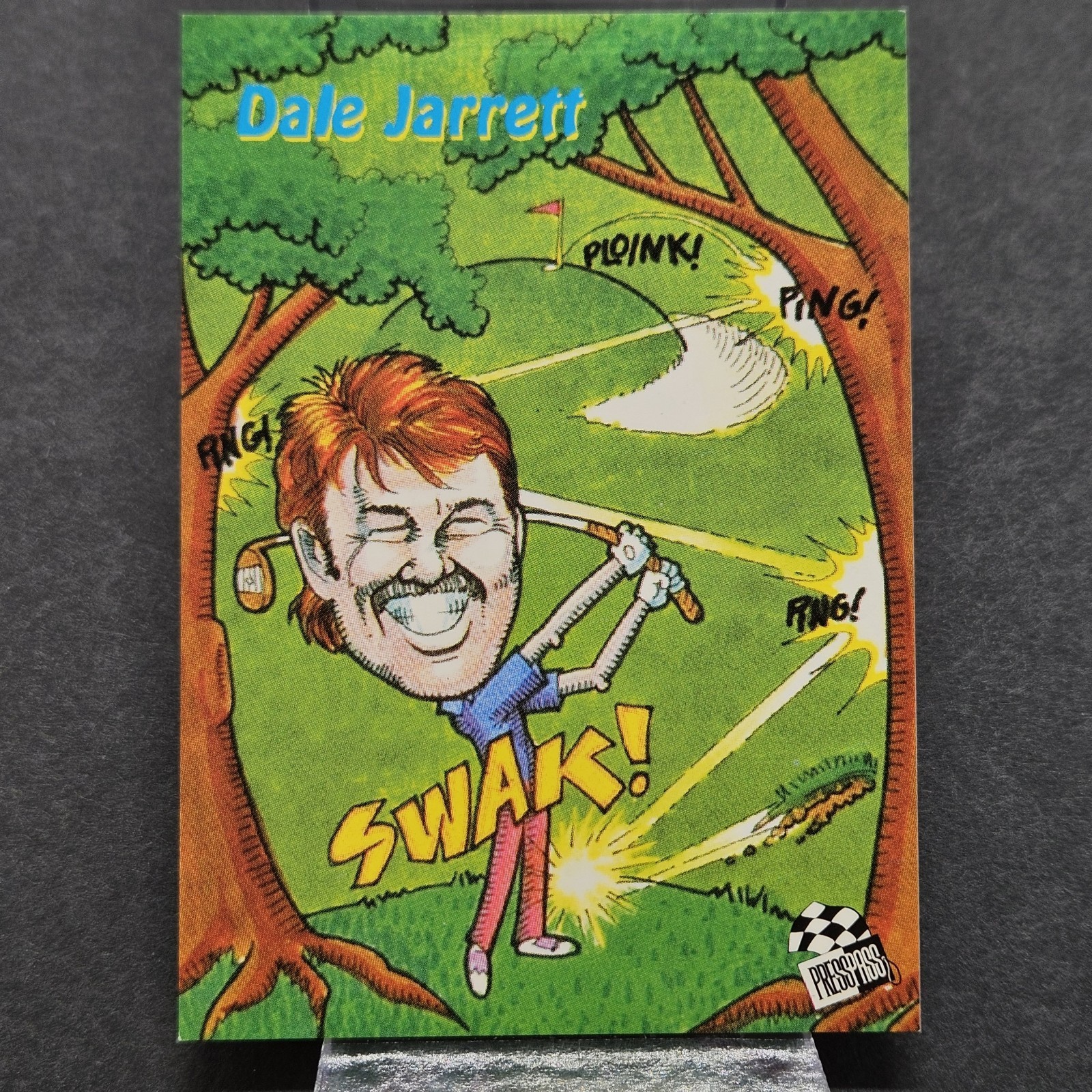 Dale Jarrett Golfing #140 1994 Press Pass Joe Gibbs Racing NASCAR Trading Card