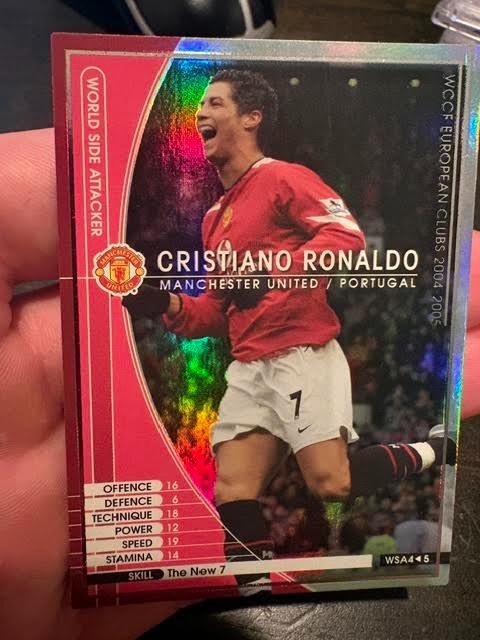 2004-05 Panini SEGA WCCF Cristiano Ronaldo United rare refractor WSA4