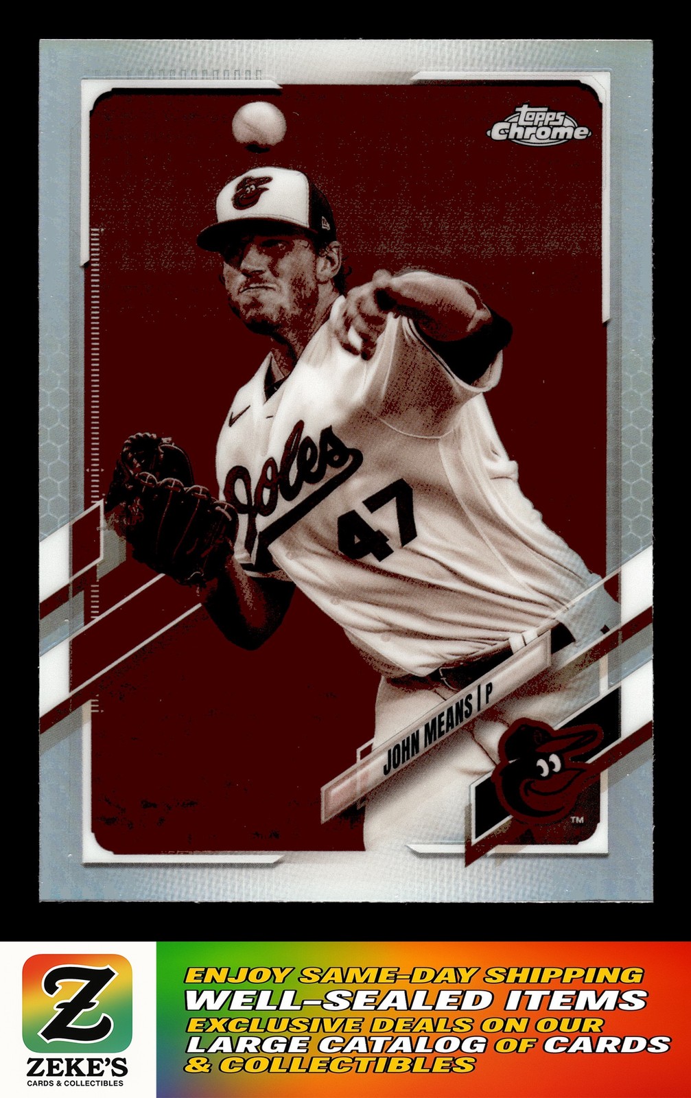2021 Topps Chrome #72 John Means Sepia Refractor