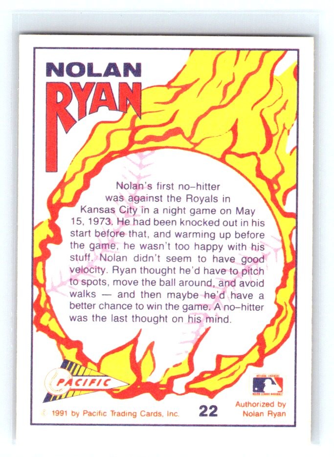 Nolan Ryan 1991 Pacific Nolan Ryan Texas Express I #22