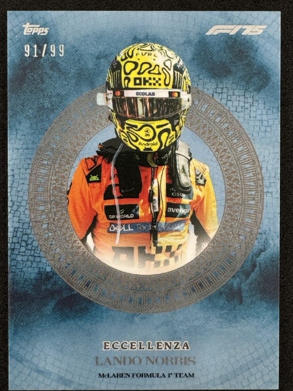 2025 Topps Eccellenza Formula 1 #NNO Lando Norris Reliquia Blue #/99