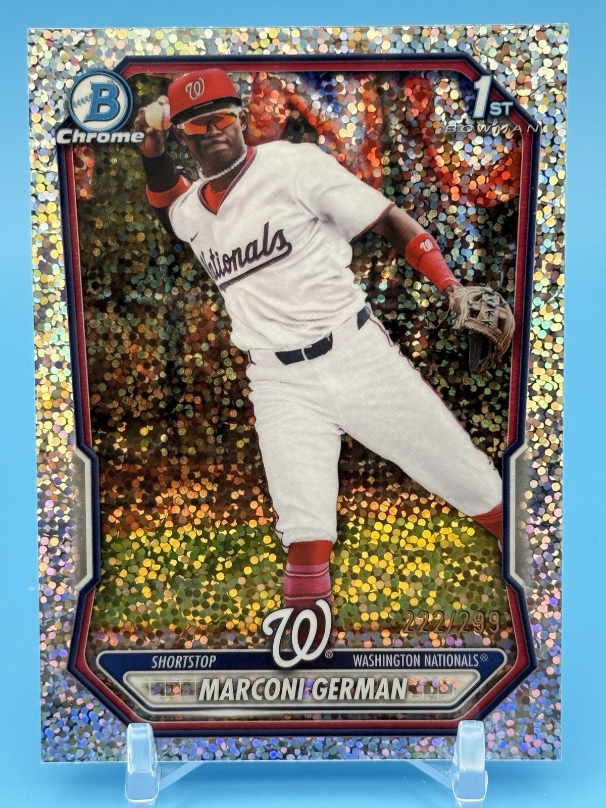 2026 Bowman Chrome Marconi German Speckle Refractor 1st Bowman Nationals BCP-100