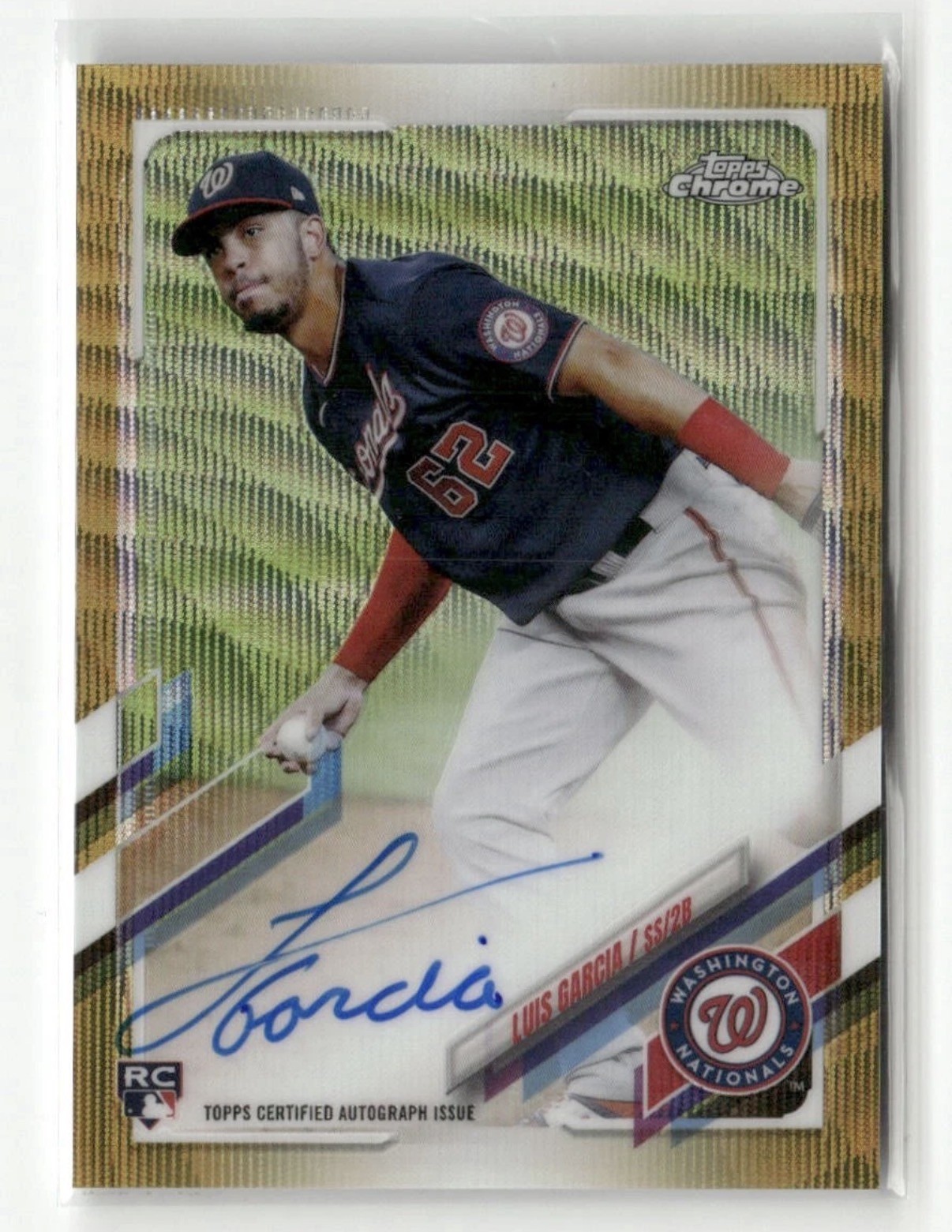 2021 Topps Chrome Luis Garcia Jr. Rookie Auto Gold Wave 🏆 /50 #RA-LG