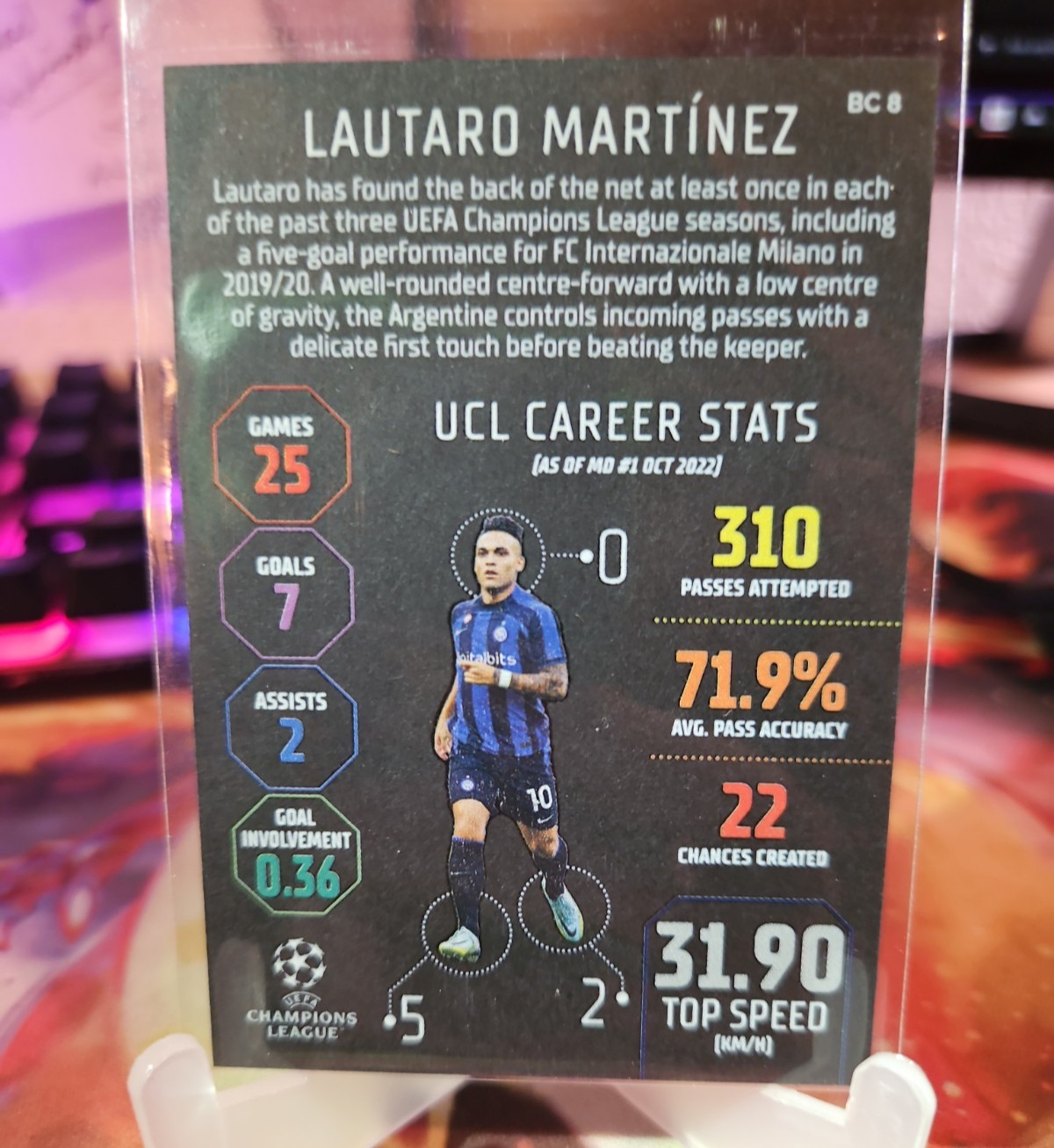 Lautaro Martínez 2022–23 Topps UEFA Champions League Black Edge Edition