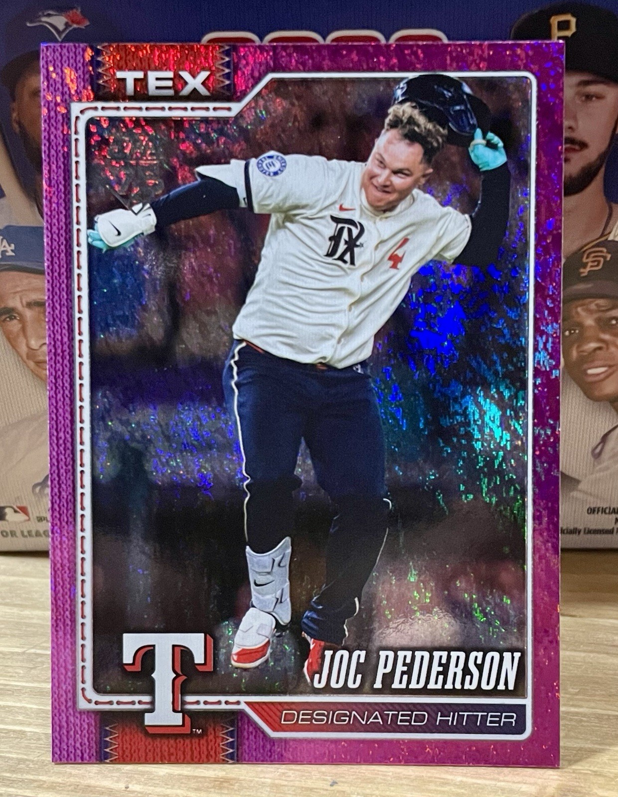 2026 Topps Series 2 Joc Pederson #592 Pink Holo Foil Texas Rangers