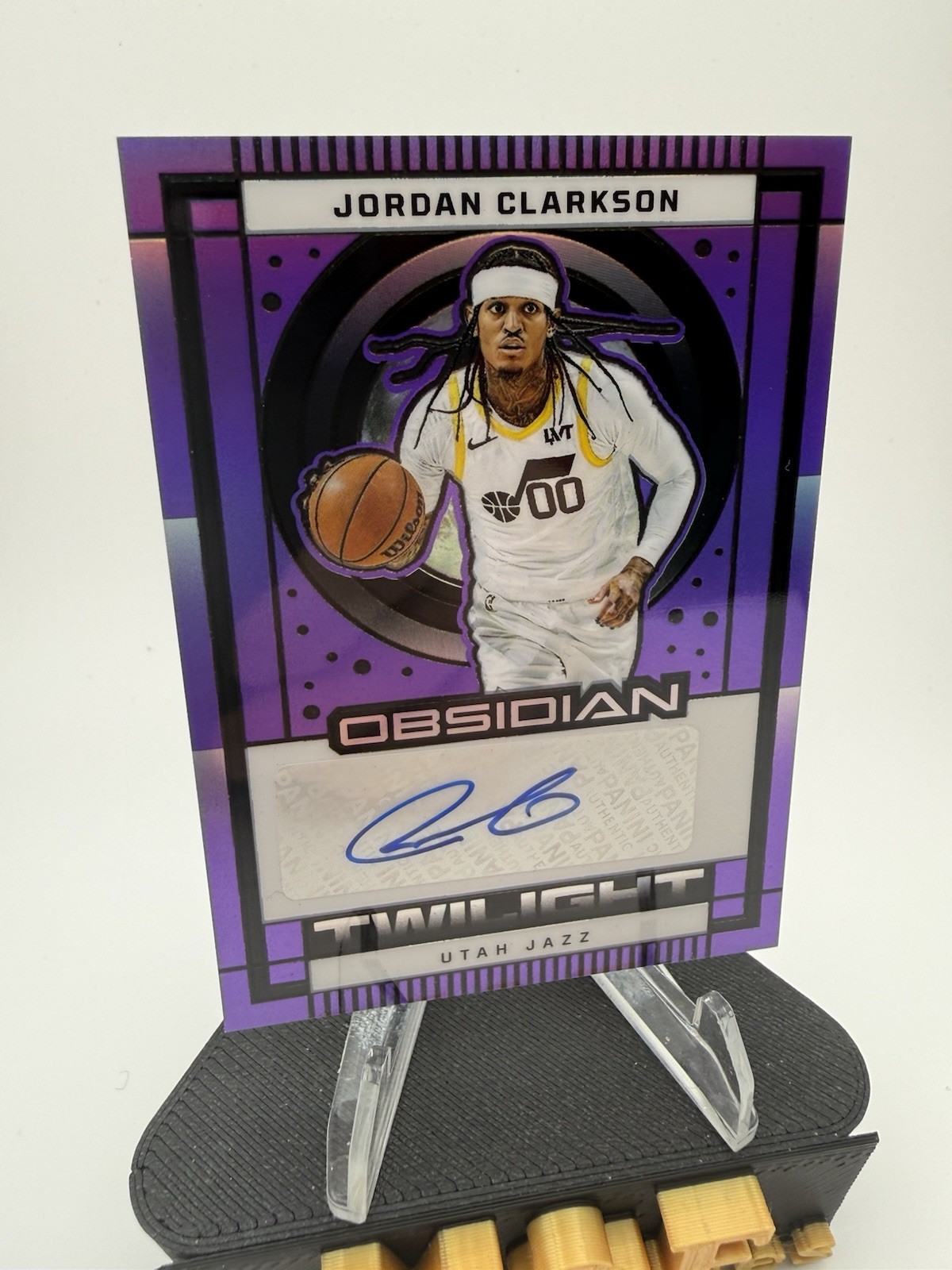 2024-25 Obsidian Jordan Clarkson Twilight Auto Autograph Purple #/49 – Jazz
