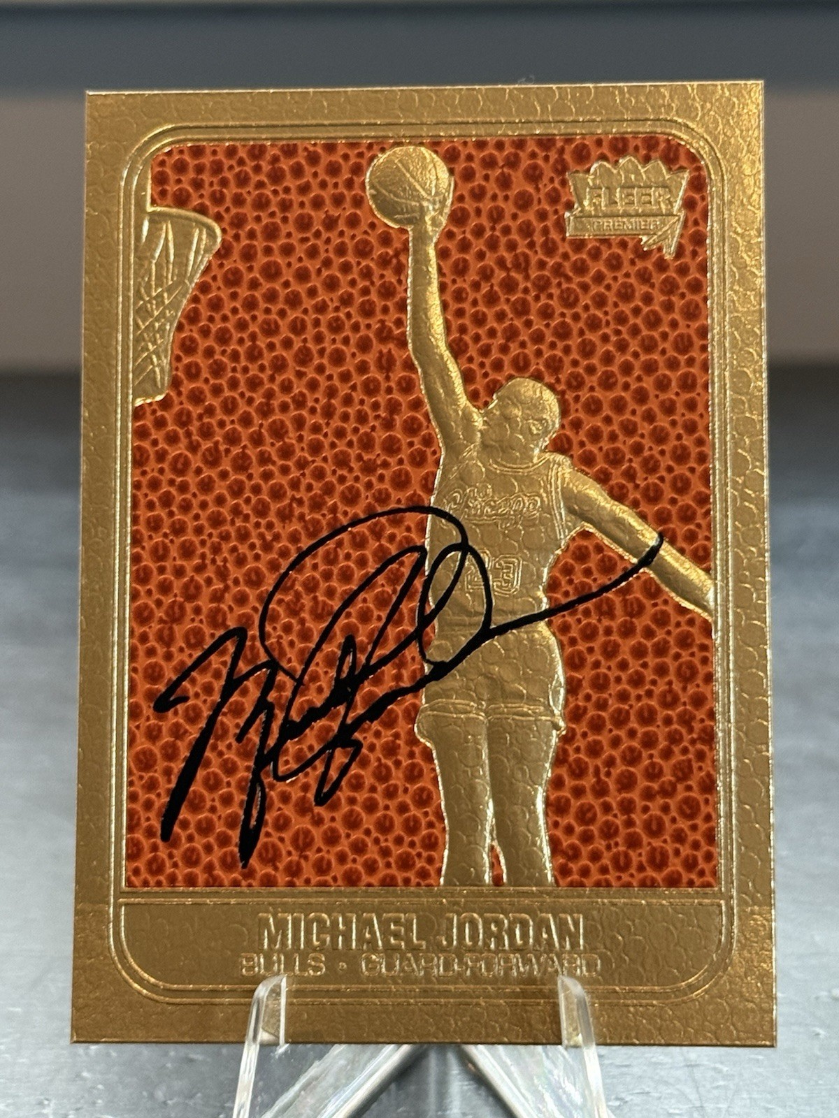 1997-98 Fleer 23KT Gold Michael Jordan Black Foil Facsimile Autographs #/10000