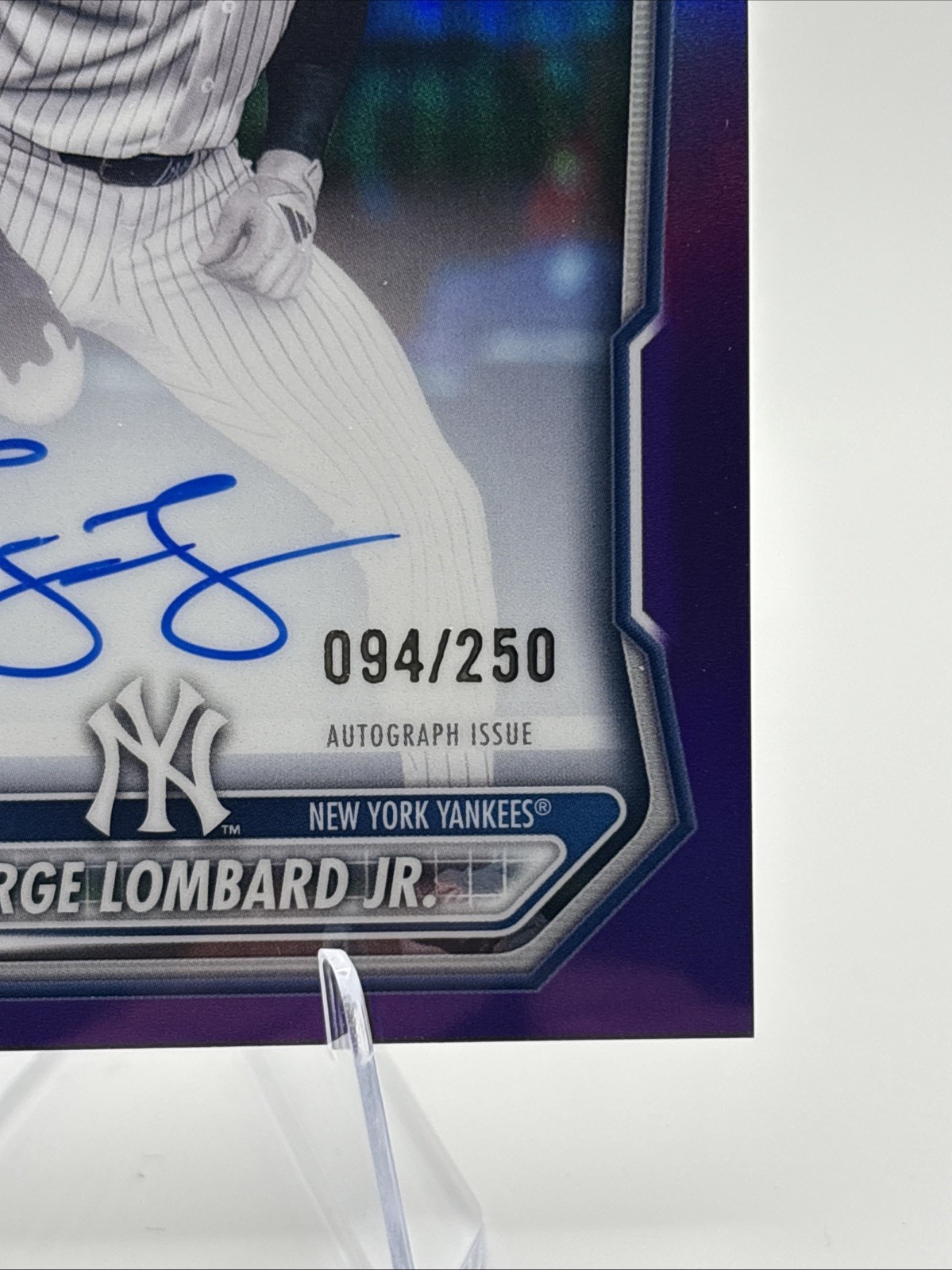 2026 Bowman Chrome Prospect Auto #CPA-GL GEORGE LOMBARD JR. PURPLE /250