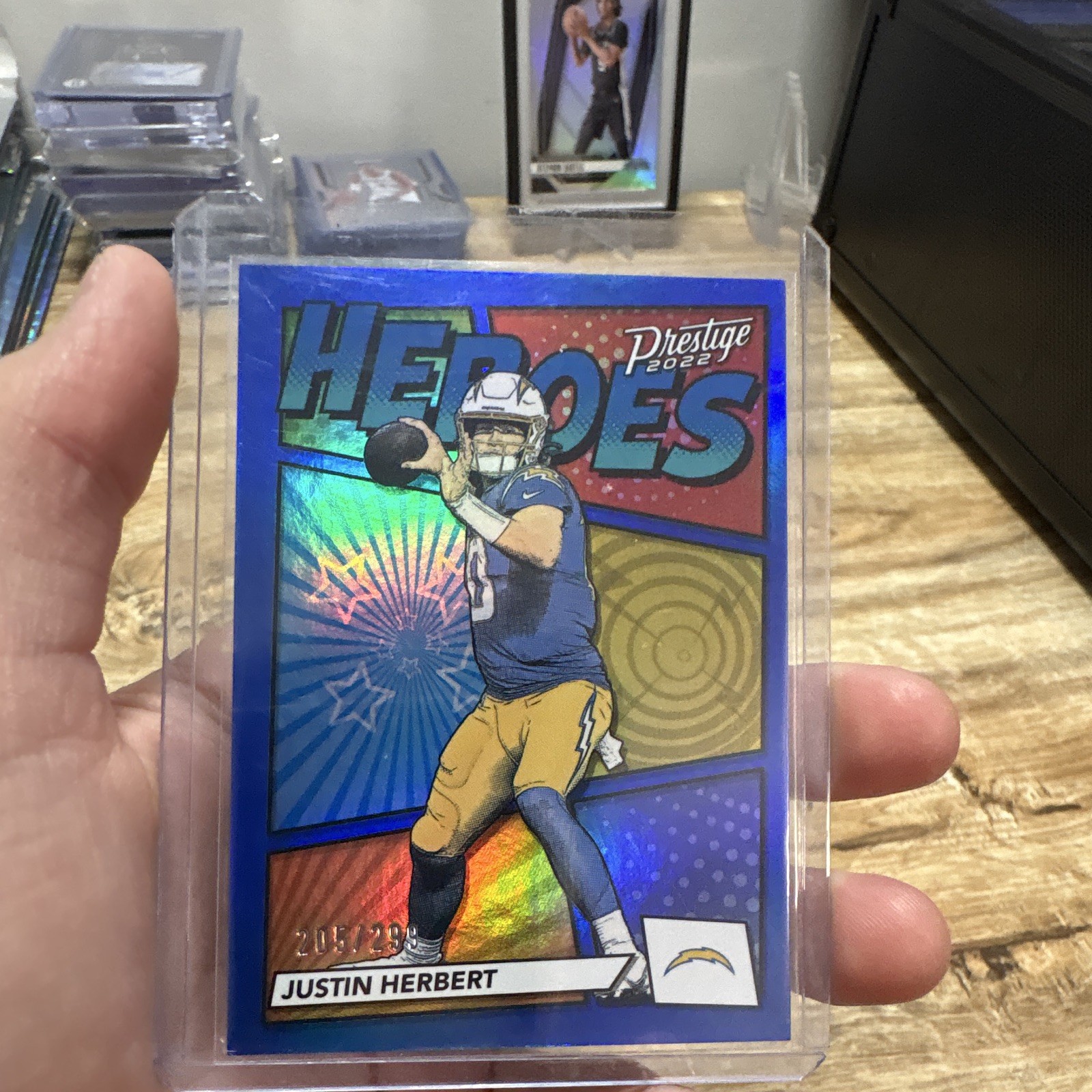 Panini 2022 Heroes Justin Herbert Chargers #H-3 color match SP 🔥Blue /299
