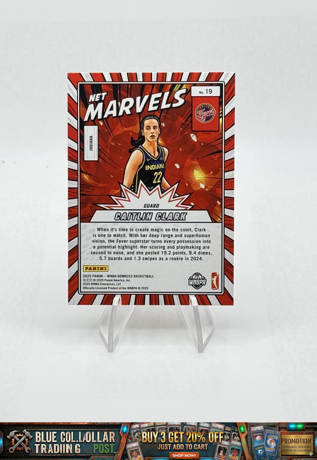 2025 Donruss WNBA Caitlin Clark #19 Net Marvels Indiana Fever
