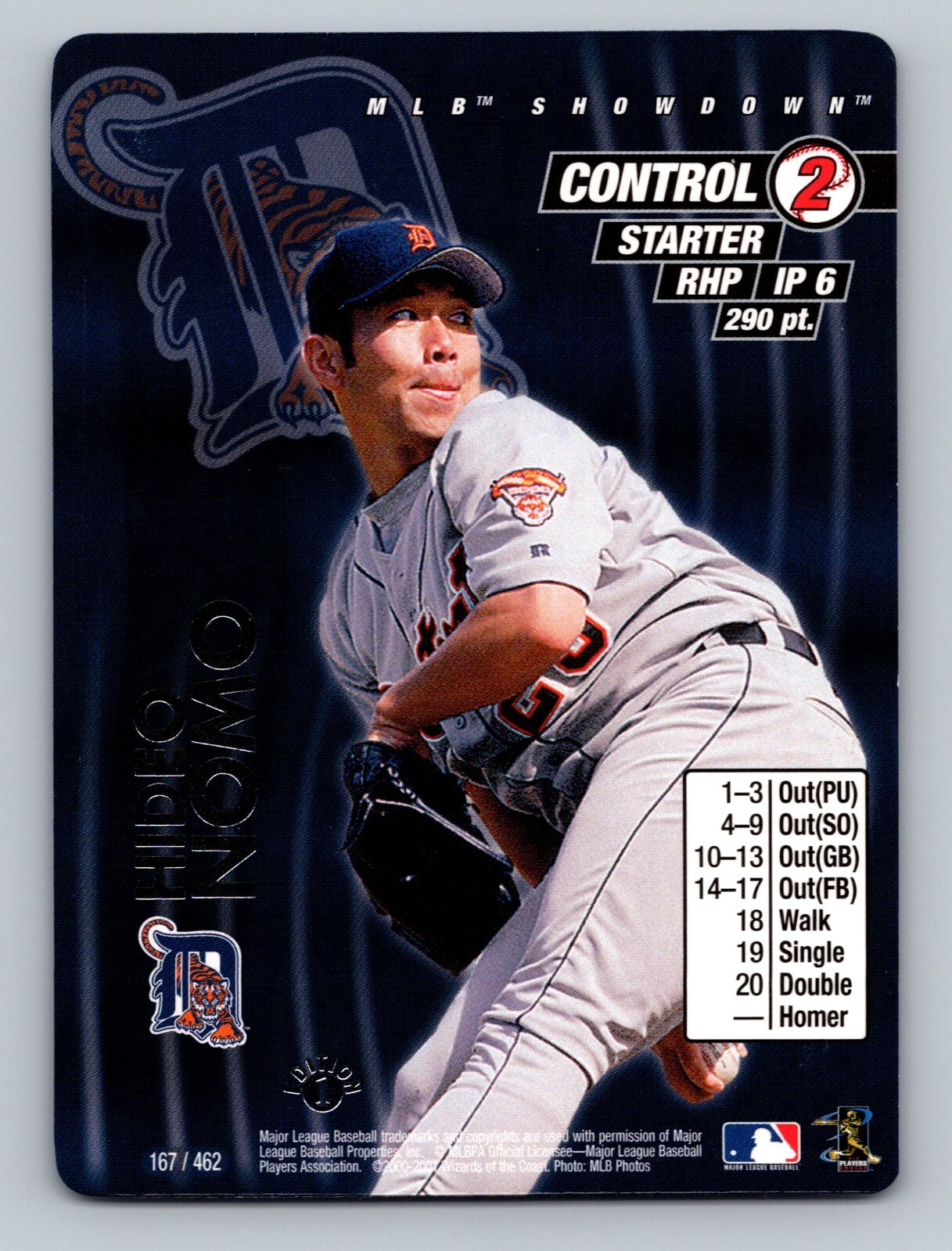 2001 MLB Showdown 1st Edition Hideo Nomo #167 Detroit Tigers