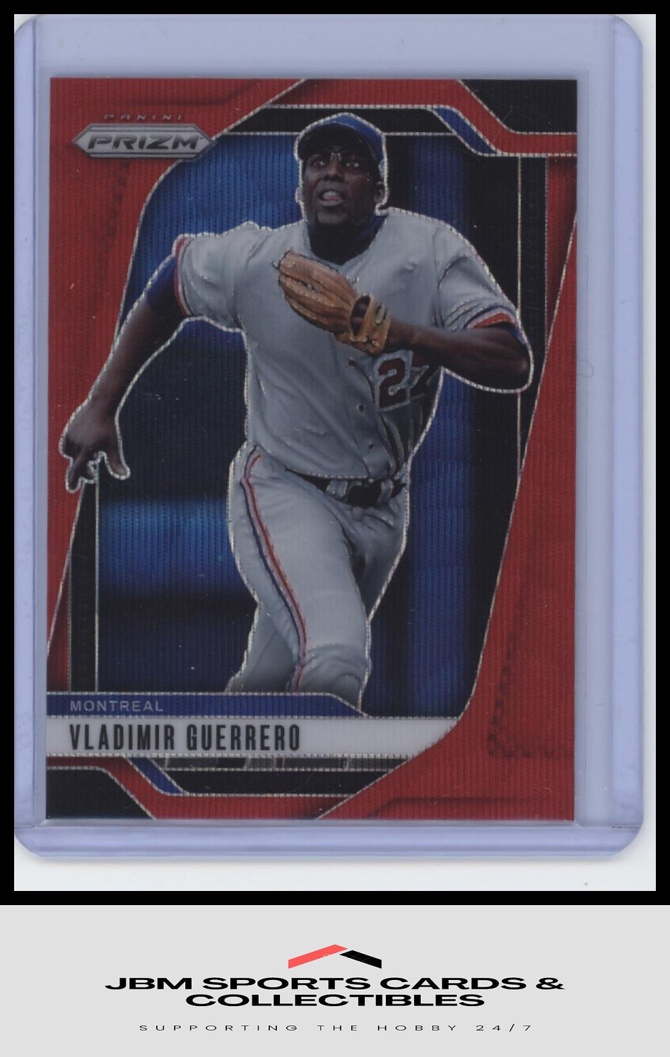 2025 Panini Prizm #51 Vladimir Guerrero Ruby Wave Prizms