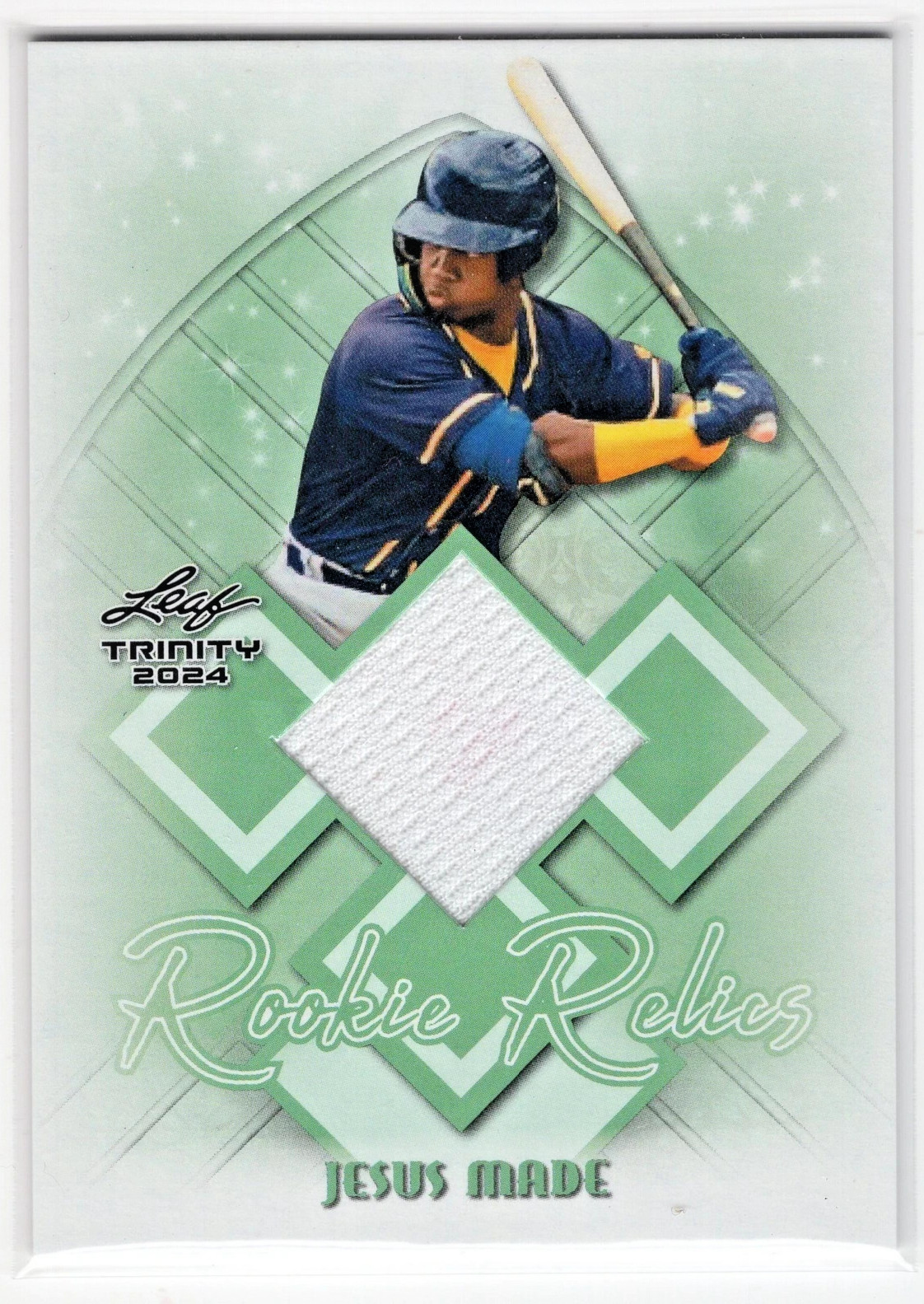 Jesus Made 2024 Leaf Trinity Mega Box #RR-35 Rookie Relics