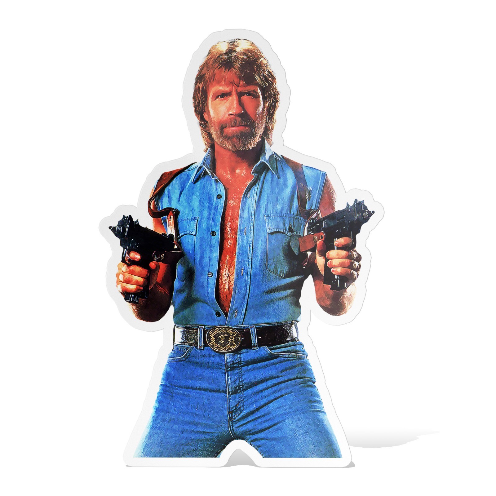 Chuck Norris Invasion USA Sticker Decal–Glossy Waterproof Vinyl Self