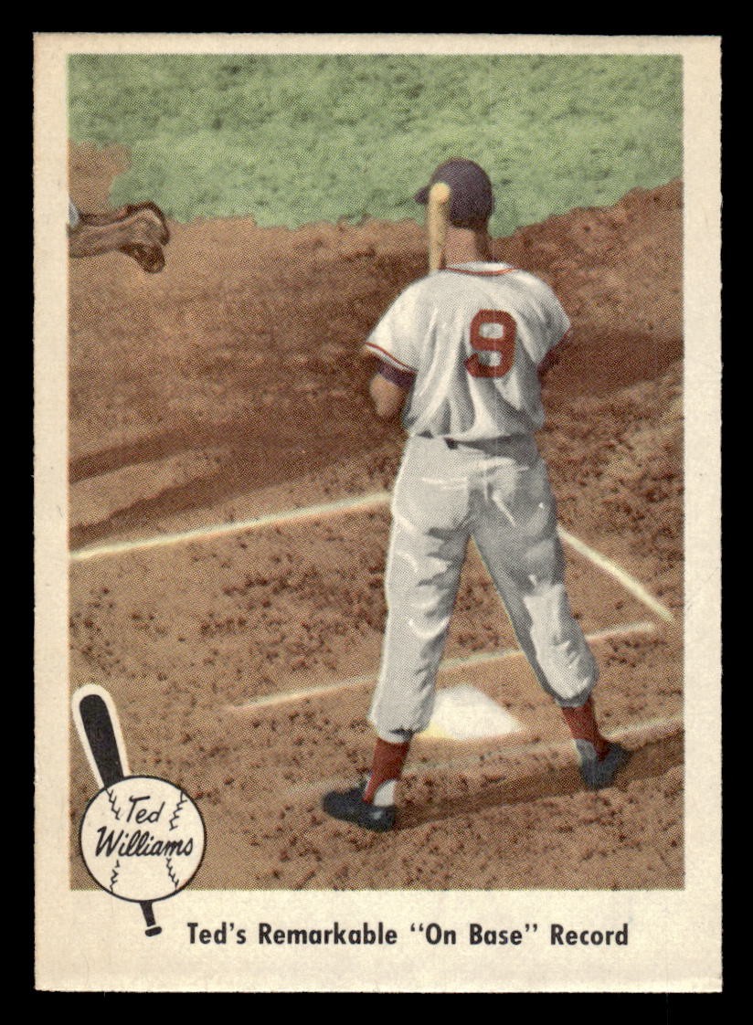 1959 Fleer Ted Williams Baseball Ted Williams On base Record #76 NM/MT Red Sox