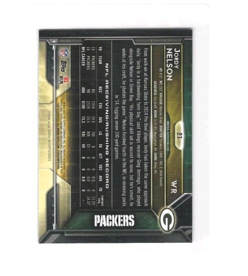 2015 Topps Chrome Mini – Jordy Nelson #21 Sepia Refractor