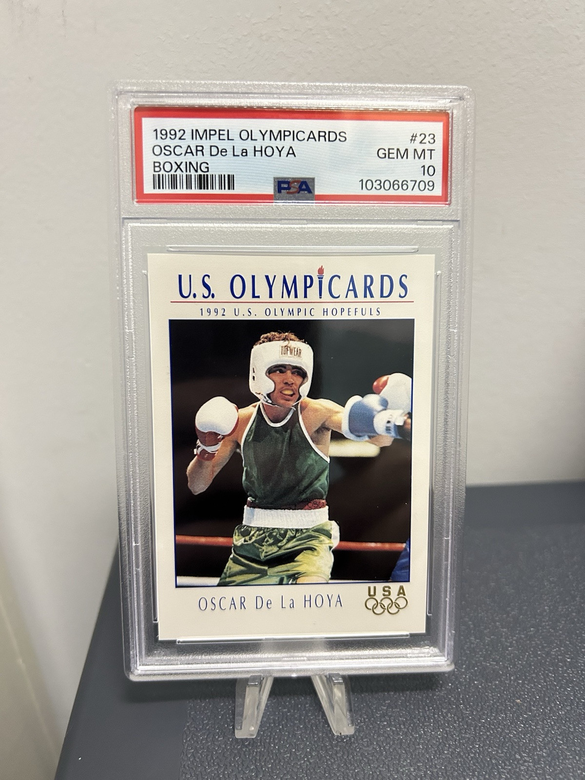 OSCAR DE LA HOYA 1992 Impel Olympicards Boxing #23 RC PSA 10 Gem Mint Low Pop