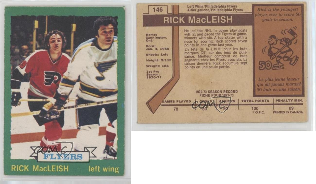 1973-74 O-Pee-Chee Light Back Rick MacLeish #146 16jy