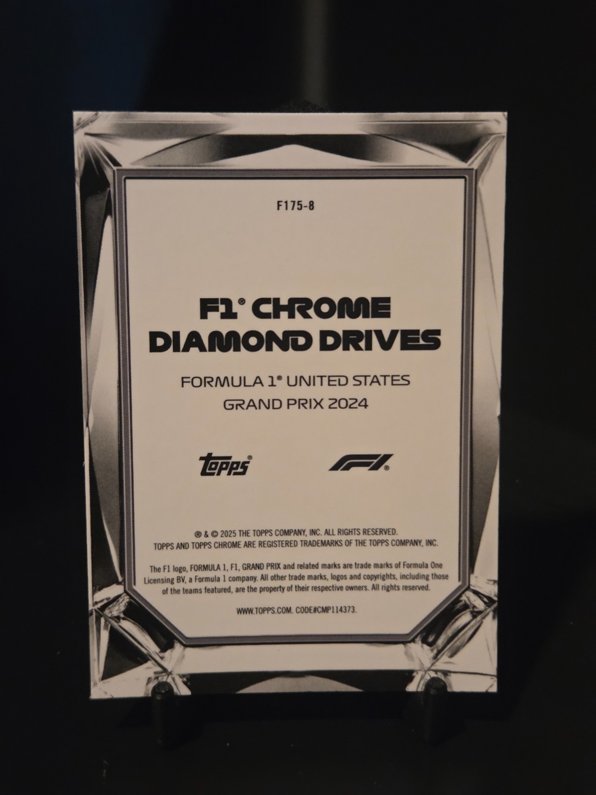2025 Topps Chrome Formula 1 Diamond Drives United States #F175-8 NM/MT