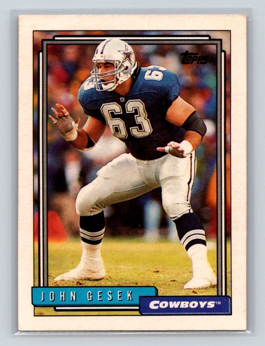 1992 Topps #428 John Gesek Dallas Cowboys