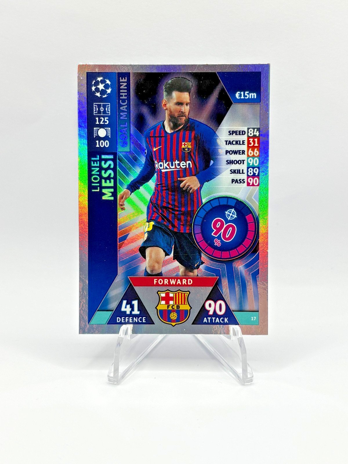 Lionel Messi 2018-19 Topps Match Attax UEFA Champions League #17 – GOAL MACHINE!