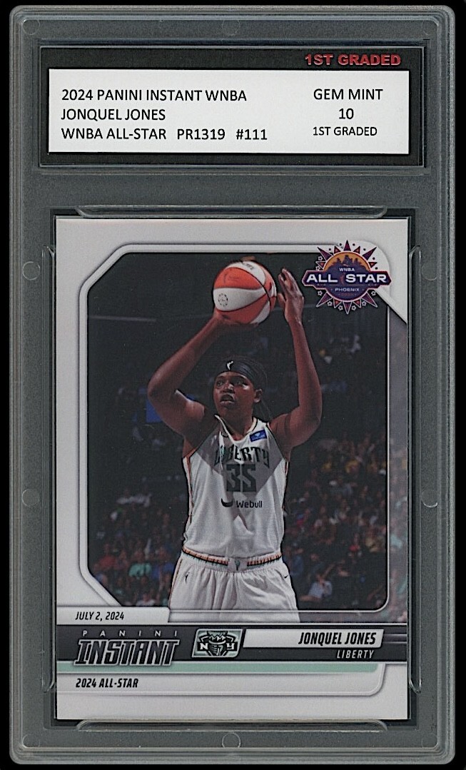 Jonquel Jones 2024 Panini Instant WNBA 1st Graded 10 All-Star Card #111 Liberty