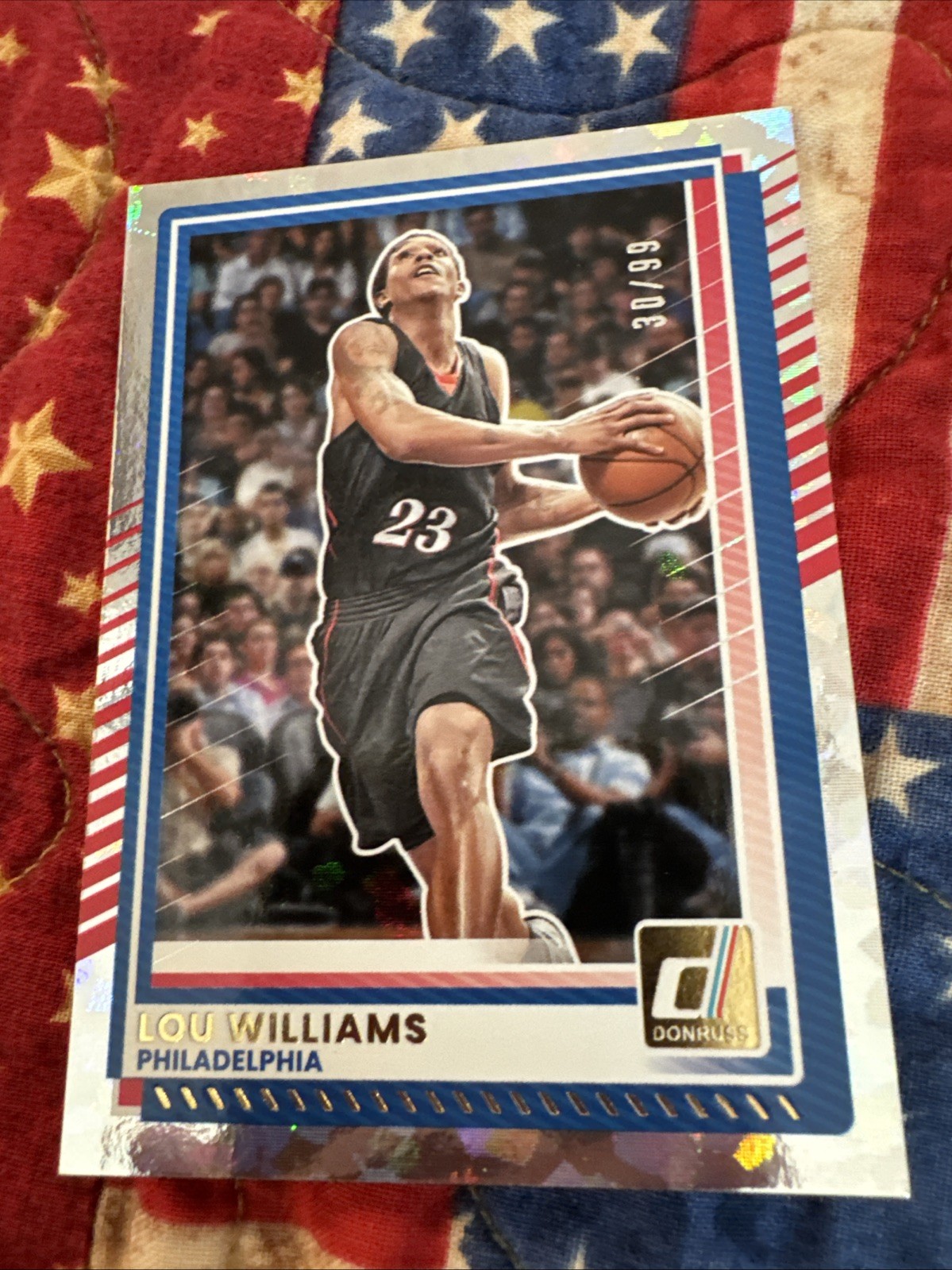 Lou Williams Holo Lasers 30/99 Panini Donruss Basketball